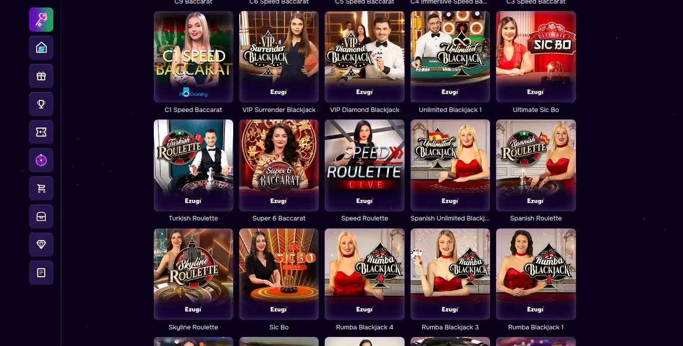 Интерфейс игровых автоматов в казино Кактус